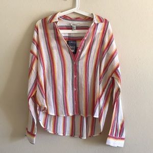Forever 21 multi colored striped shirt